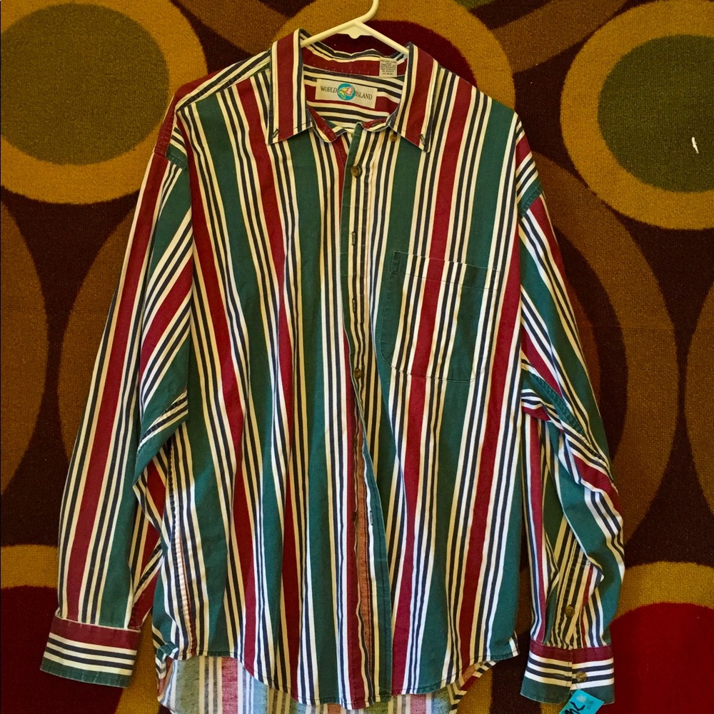 Vintage Striped Button Up